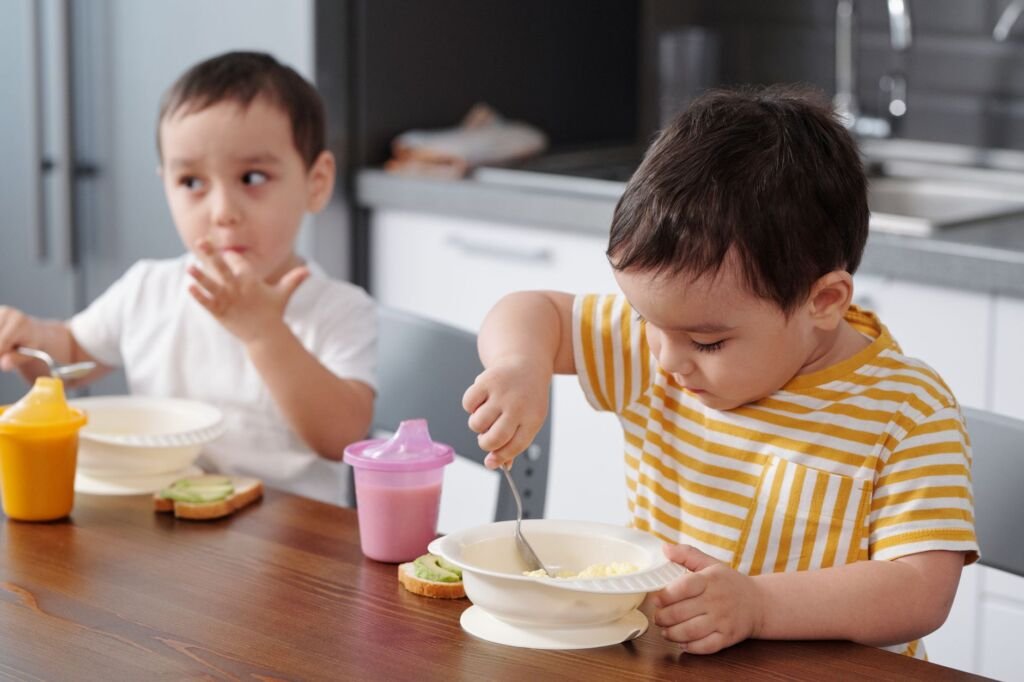 A calm family breakfast helps set a positive tone for the day
