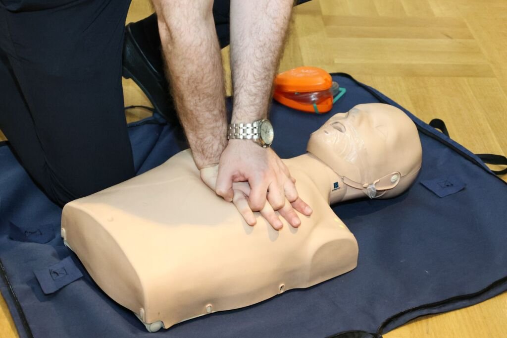 A CPR training session providing hands-on practice and life-saving skills