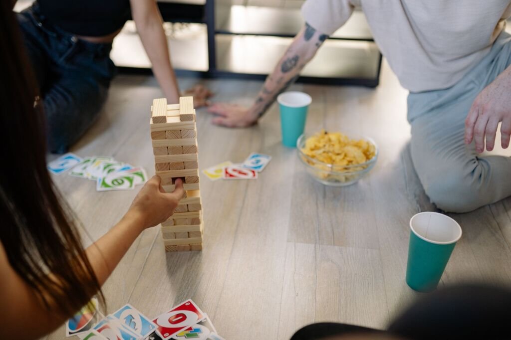 A fun spread of snacks ready for game night enjoyment