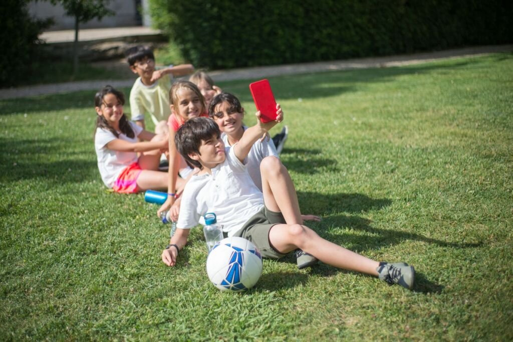 A group of kids engaged in a fun activity, creating bonds through shared interests