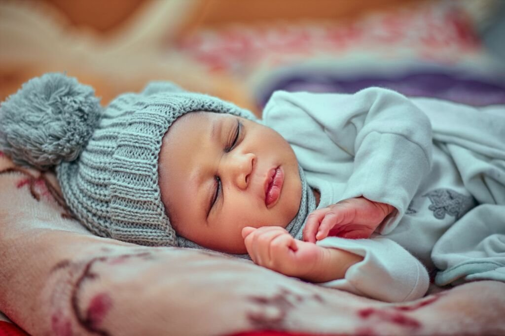 A peaceful infant sleeping, highlighting the importance of sleep in development