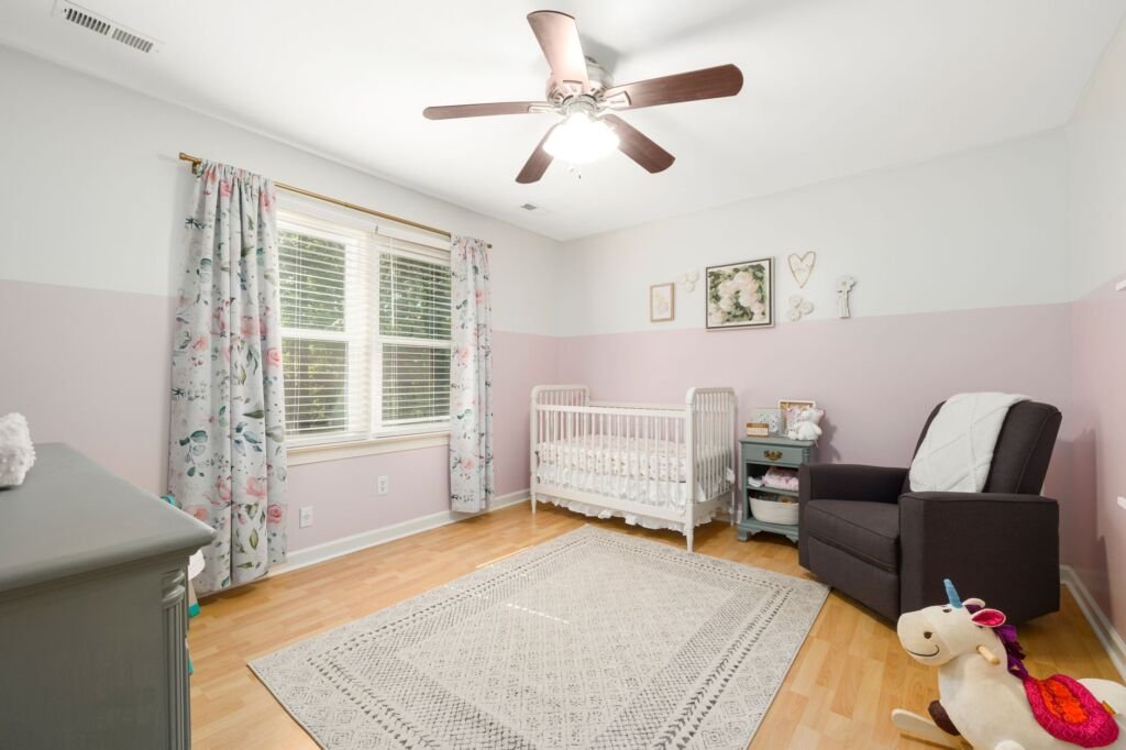 A well-organized nursery room ready for a newborn
