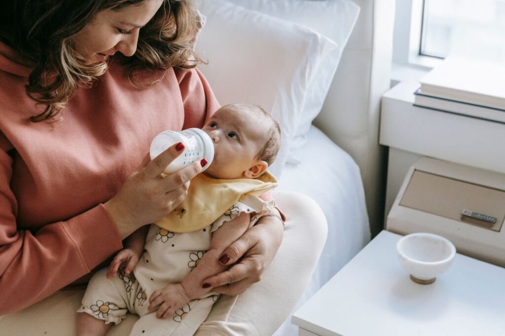 An array of feeding supplies for new parents