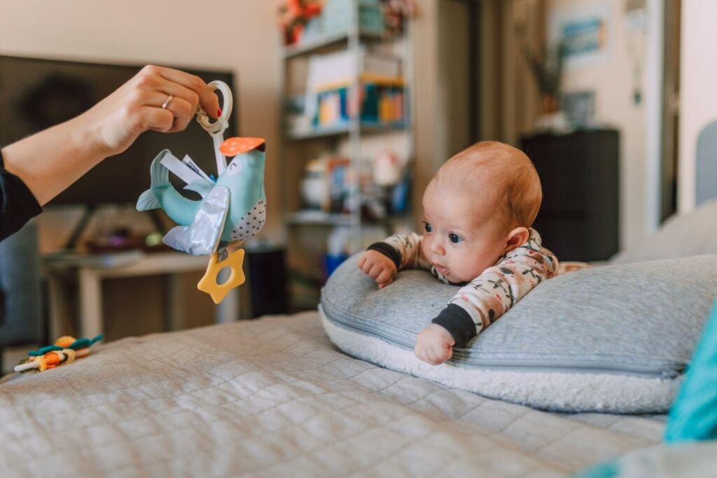 Sensory play introduces babies to different textures and sounds